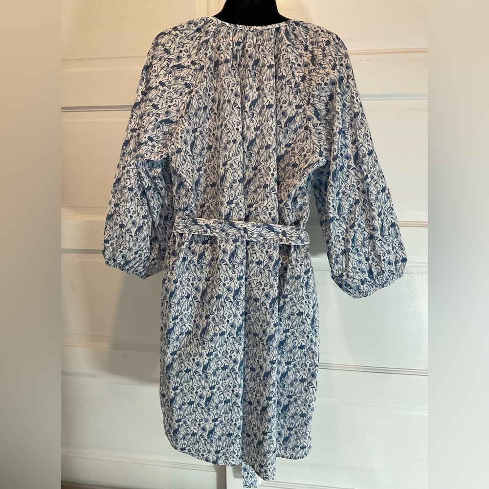 FLORAL PRINT SHIRT DRESS - Picture 8 of 11